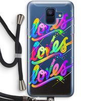 Loves: Samsung Galaxy A6 (2018) Transparant Hoesje met koord