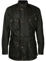 Belstaff veste ceinturée cirée - Vert - thumbnail