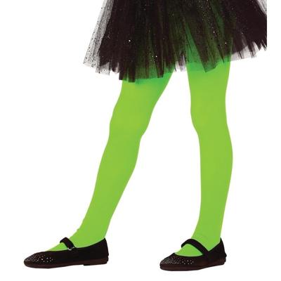 Fiesta Guirca Carnaval verkleed panty - voor meisjes - groen - 15 denier - 5 tot 9 jaar
