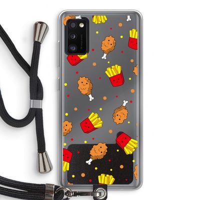 Chicken 'n Fries: Samsung Galaxy A41 Transparant Hoesje met koord
