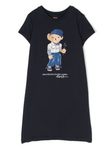 POLO RALPH LAUREN KIDS robe à imprimé Polo Bear - Bleu