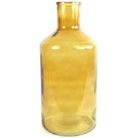 Countryfield Vaas - goudgeel - glas - XXL fles vorm - D24 x H51 cm - thumbnail