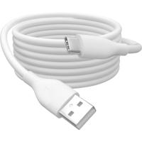 Digitus USB-kabel USB 2.0 USB-A stekker, USB-C stekker 2.00 m Wit (mat) Flexibel, Zeer flexibel, Met USB, Silicone, Uitstekende verouderingseigenschappen,