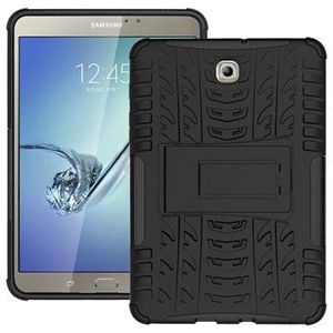 Samsung Galaxy Tab S2 8.0 T710, T715 Antislip Hybride Hoesje - Zwart