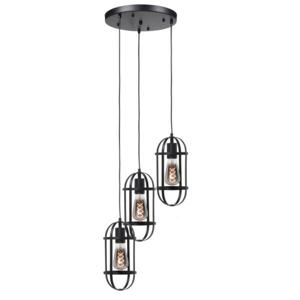 Hanglamp Longo zwart 3 lichts