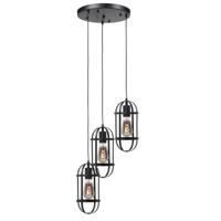 Hanglamp Longo zwart 3 lichts