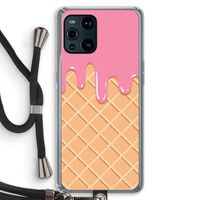 Ice cream: Oppo Find X3 Pro Transparant Hoesje met koord