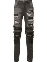 God's Masterful Children jean skinny zippé - Noir