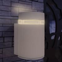 VidaXL Wandlamp voor buiten halfrond grijs aluminium VidaXL Wandlamp voor buiten halfrond grijs aluminium