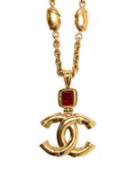 CHANEL Pre-Owned collier à pendentif logo (1994) - Or