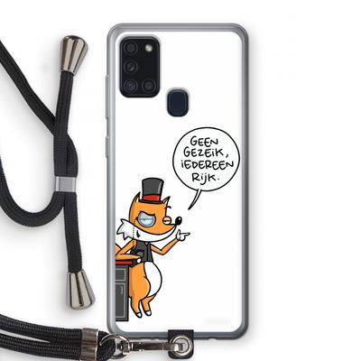 Geen Gezeik: Samsung Galaxy A21s Transparant Hoesje met koord