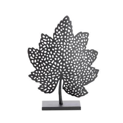 Ornament leaf mat zwart M