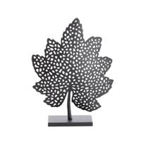 Ornament leaf mat zwart M