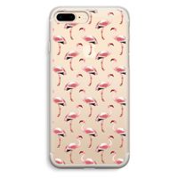 Flamingoprint groen: iPhone 7 Plus Transparant Hoesje Flamingoprint groen: iPhone 7 Plus Transparant Hoesje