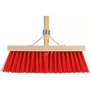 Buitenbezem - FSC hout - nylon - 35 cm - 25 mm bezemsteel - 130 cm