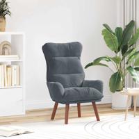 Fauteuil Donkergrijs 69 x 74 x 93 cm Fluweel