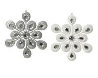 Sneeuwvlok plc l0.2b15h15 cm a2 2st kerst - Decoris
