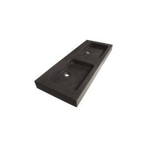 Wastafelblad Exclusive Line Black Spirit 120-2 Natuursteen 2 kraangaten