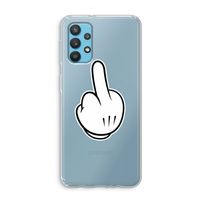 Middle finger black: Samsung Galaxy A32 4G Transparant Hoesje