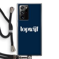 Topwijf Navy: Samsung Galaxy Note 20 Ultra / Note 20 Ultra 5G Transparant Hoesje met koord