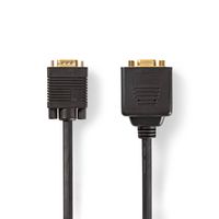 VGA-kabel | VGA male - 2x VGA female | 0,2 m | Zwart