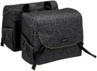 New Mondi joy dubbele fietstas - waterafstotend polyester - racktime systeem - 37x16x32cm - ivy walnut