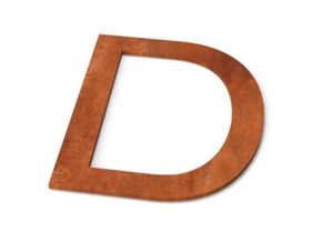 Letter D Model: Huisletter Corten - Geroba