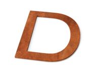 Letter D Model: Huisletter Corten - Geroba - thumbnail
