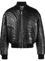 Roberto Cavalli veste bomber bi-matière - Noir