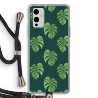 Monstera leaves: OnePlus 9 Transparant Hoesje met koord