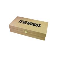 Tekendoos 25x12.5x6.5cm 3 vakken beukenhout - thumbnail