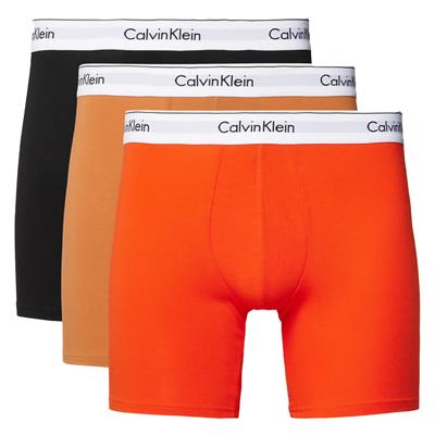 Calvin Klein Boxershorts long 3-pack oranje-zwart