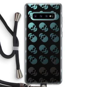 Musketon Skulls: Samsung Galaxy S10 Plus Transparant Hoesje met koord