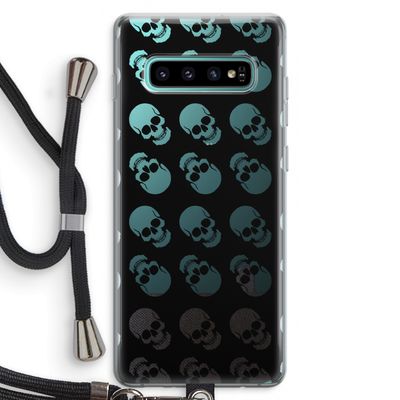 Musketon Skulls: Samsung Galaxy S10 Plus Transparant Hoesje met koord