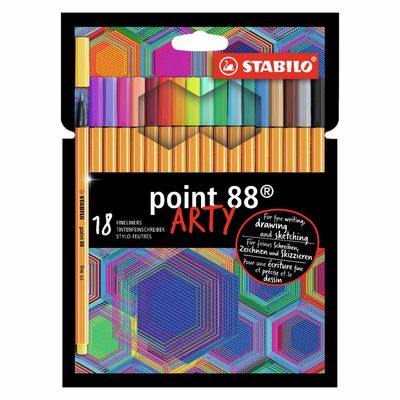Stabilo point 88 arty fineliners, 18st.