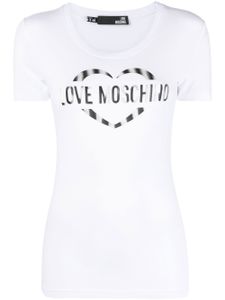 Love Moschino t-shirt à logo imprimé - Blanc