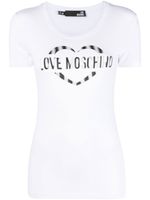 Love Moschino t-shirt à logo imprimé - Blanc