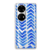 Blauwe pijlen: Huawei P50 Pro Transparant Hoesje