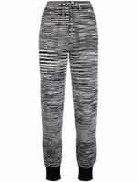 Missoni pantalon de jogging slim à rayures en maille - Noir - thumbnail