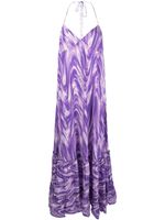 ROTATE BIRGER CHRISTENSEN robe longue à imprimé ondulé - Violet