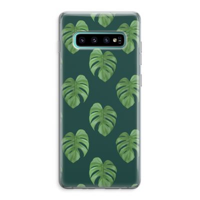 Monstera leaves: Samsung Galaxy S10 Plus Transparant Hoesje