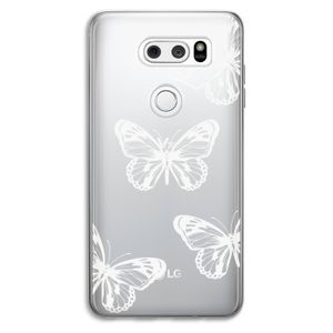 White butterfly: LG V30 Transparant Hoesje