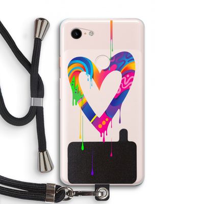 Melts My Heart: Pixel 3 XL Transparant Hoesje met koord