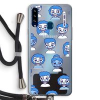 Gezichtjes: Samsung Galaxy A20s Transparant Hoesje met koord