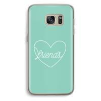 Friends heart pastel: Samsung Galaxy S7 Transparant Hoesje