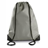 Sport gymtas/draagtas met rijgkoord - lichtgrijs - 34 x 44 cm - polyester - verstevigde hoeken Sport gymtas/draagtas met rijgkoord - lichtgrijs - 34 x 44 cm - polyester - verstevigde hoeken