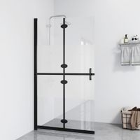 VidaXL Inloopdouchewand inklapbaar 80x190 cm esg-glas halfmat