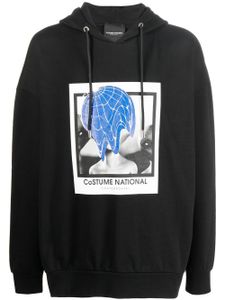 costume national contemporary hoodie à imprimé graphique - Noir