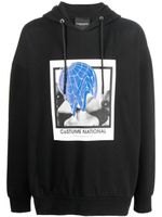 costume national contemporary hoodie à imprimé graphique - Noir - thumbnail