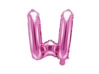 Folieballon Letter 'W' Donker Roze - 35cm